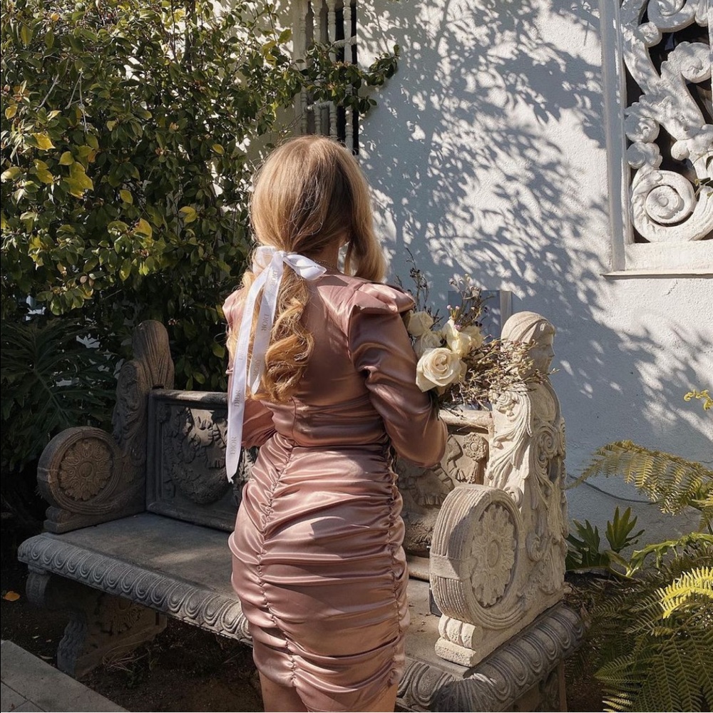 Satin Blush Pink Dress